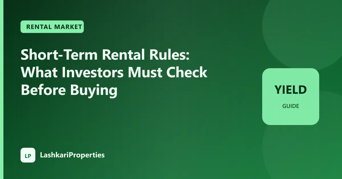 Short-Term Rental Rules: What Investors Must Check Before Buying