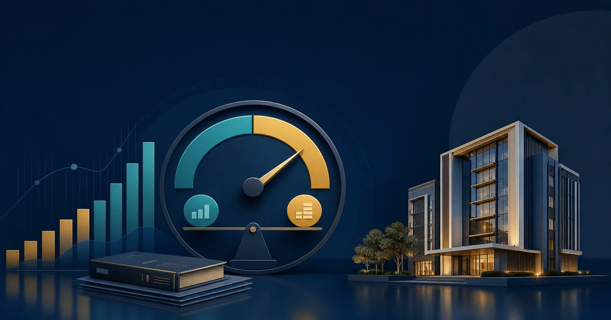 Illustration for the DSCR Calculator: Calculate the debt service coverage ratio lenders use to assess investment property loans.