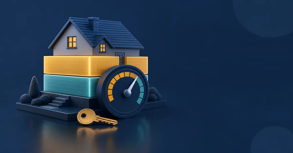 Illustration for the Loan-to-Value (LTV) Calculator: Calculate your loan-to-value ratio and see which lender risk band you fall into.