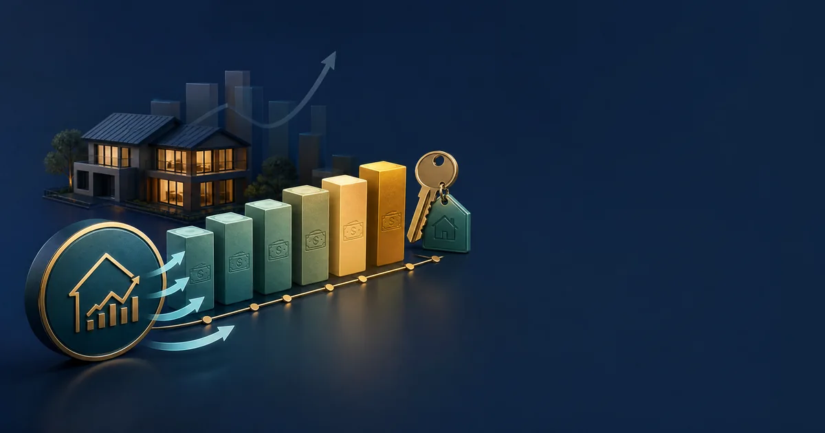 Illustration for the Property NPV Calculator: Discount future cash flows and sale proceeds to judge whether a deal beats your target return.