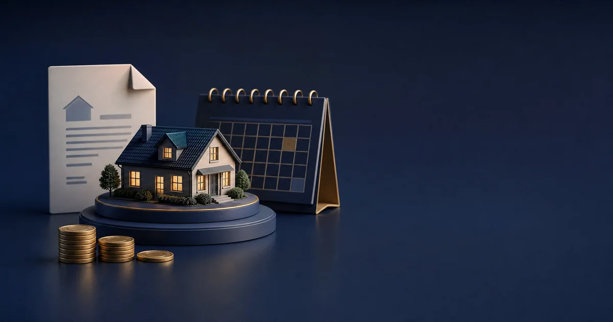 Illustration for the Property Tax Calculator: Estimate annual and monthly property tax from assessed value and tax rate.