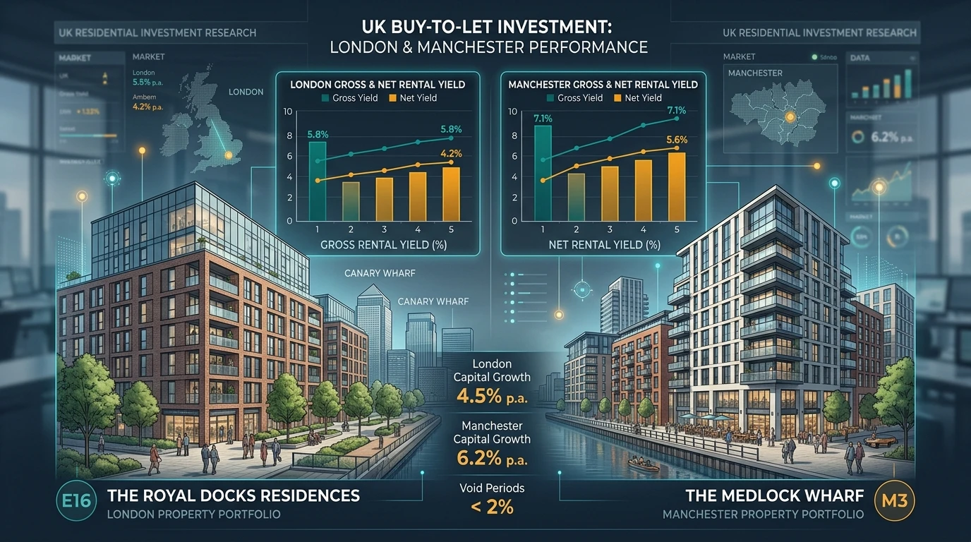 UK Buy-to-Let Yield Financial Analytics Header Illustration
